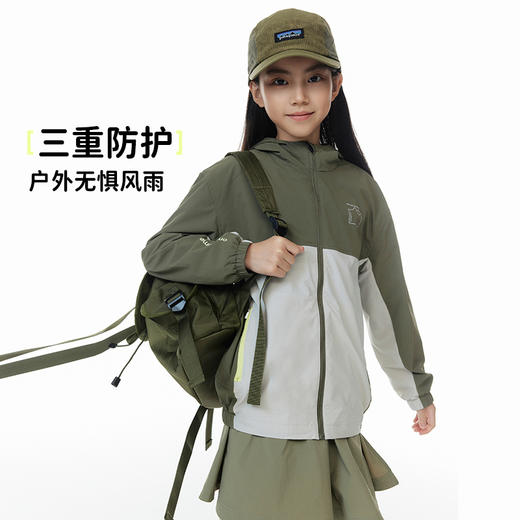 onmygame男女童外套撞色防水防风运动儿童外套 商品图1