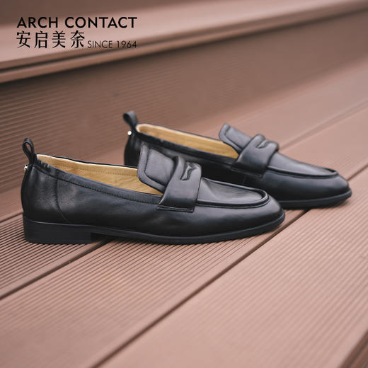 ARCH CONTACT安启美奈英伦风舒适平底足弓支撑一脚蹬穆勒鞋 52859 商品图4