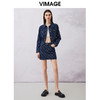 VIMAGE纬漫纪春季新款时尚气质收腰牛仔短外套V2103725 商品缩略图1