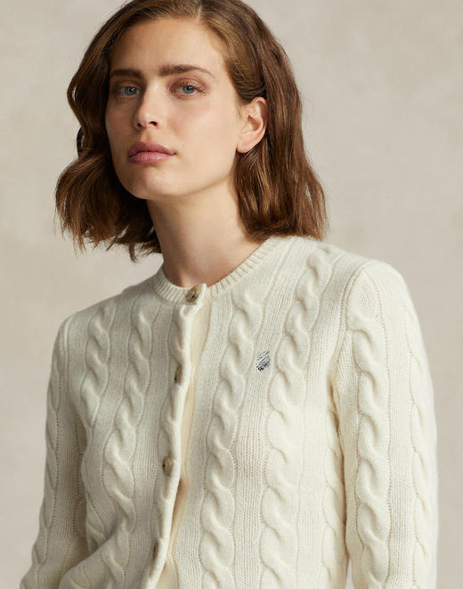 小马标  2024春季新款 女士经典扭花羊毛羊绒纽扣针织开衫 4色 PT-1158 商品图4