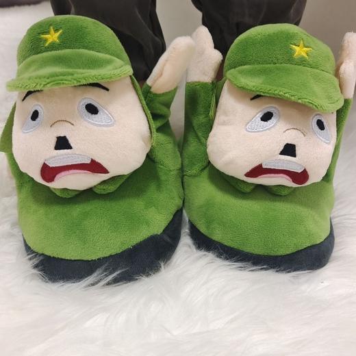 网红同款拖鞋小八嘎兵投降举手冬季道歉可爱搞笑 商品图1