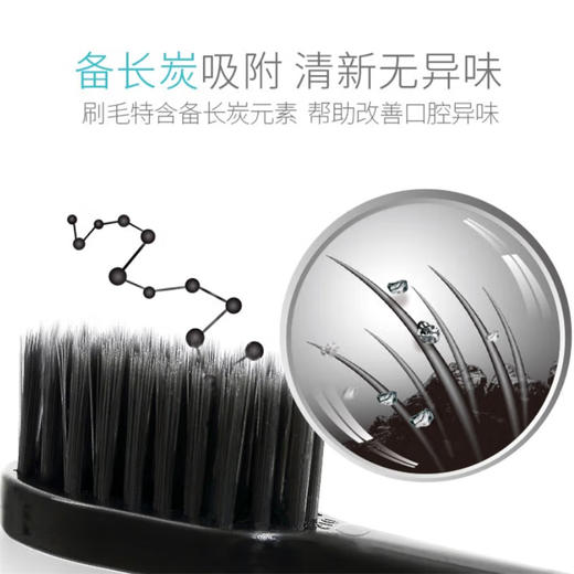 舒客炭丝能量牙刷 细软毛护龈竹炭刷丝清新口气去口气 炭丝牙刷4支装（新老包装随机发） 商品图2
