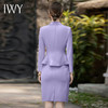 IWY/高级感紫色西装外套女教资面试职业裙装气质显瘦美容院工作服正装CS1851 商品缩略图5