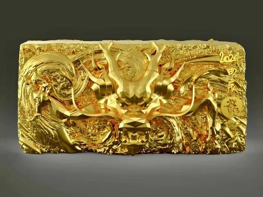 王开方《龙年金砖》雕塑 商品图2