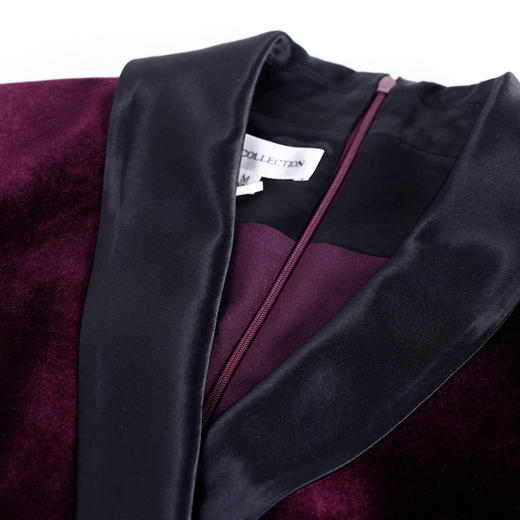 NA835斯尔丽新款气质V领收腰显瘦A摆灯芯绒中长款连衣裙 商品图4