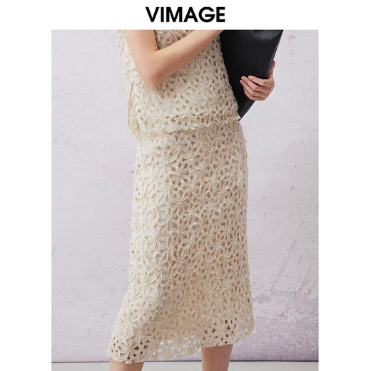 VIMAGE纬漫纪夏季新款气质修身显瘦高腰半身裙V2106703 商品图2