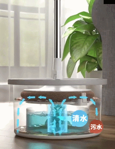 【易力免手洗净污分离拖把】脏清分离 每次清洗拖布都是清水 避免交叉感染 实现真正的懒人专用 所有烦恼通通搞定