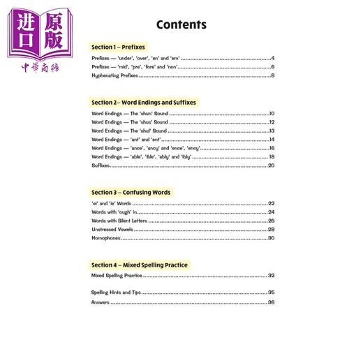 【中商原版】英国原版CGP教辅 KS2 英语5年级拼写有针对性的问题书附答案New KS2 English Year 5 Spelling Targeted Question B 商品图1