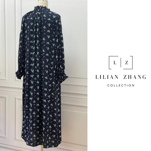 定制—Vintage—法式浪漫廓型感-复古减龄长款长袖连衣裙 2201037 商品图2