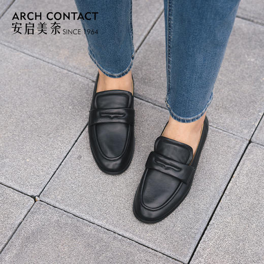 ARCH CONTACT安启美奈英伦风舒适平底足弓支撑一脚蹬穆勒鞋 52859 商品图2