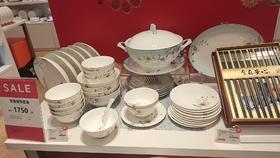 凡瑞斯玉兰瓷52头12人用骨瓷餐具（筷子）套装优惠