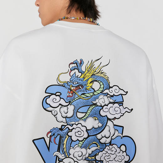 YKYB新款2025春季趣味彩虹字体刺绣长袖宽松百搭设计感圆领棉卫衣 商品图2