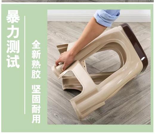 优选双色椅塑料凳子加厚 1张 胶凳48cm高家用简约餐桌椅子结实商用胶凳大人高凳塑料凳子椅子会议活动 商品图4