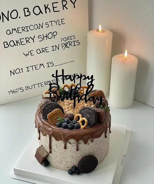 黑巢-醇香巧克力奶油蛋糕生日蛋糕 商品图0