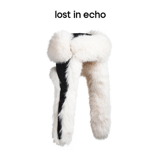 张婧仪同款lost in echo设计师品牌毛绒长耳雷锋帽子冬季可爱保暖 商品图5