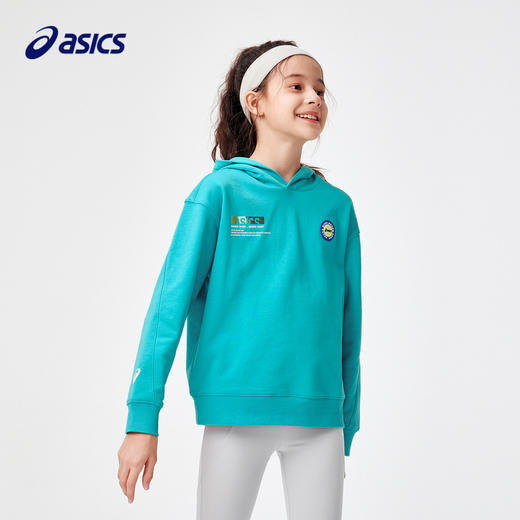 ASICS/亚瑟士童装2024年春季男女儿童舒弹保型连帽卫衣百搭帽衫 商品图0