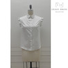 定制-法式复古-文艺清新-荷叶边无袖 气质纯色  夏季衬衫 2202010 商品缩略图0