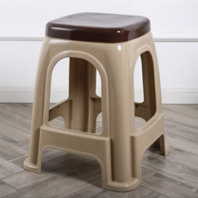 优选双色椅塑料凳子加厚 1张 胶凳48cm高家用简约餐桌椅子结实商用胶凳大人高凳塑料凳子椅子会议活动