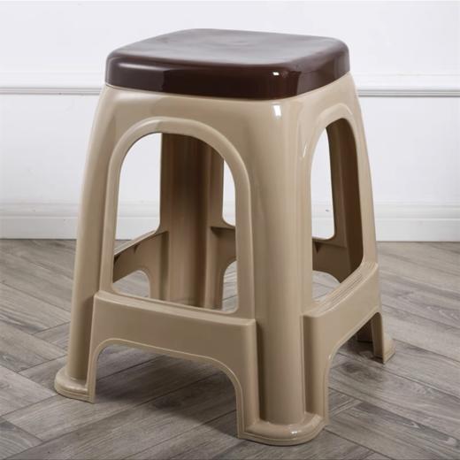 优选双色椅塑料凳子加厚 1张 胶凳48cm高家用简约餐桌椅子结实商用胶凳大人高凳塑料凳子椅子会议活动 商品图0