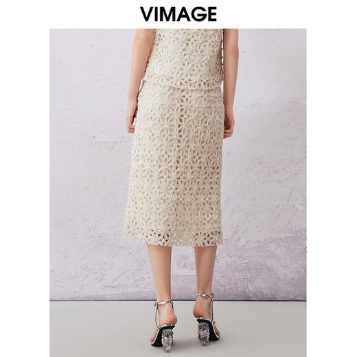 VIMAGE纬漫纪夏季新款气质修身显瘦高腰半身裙V2106703 商品图4