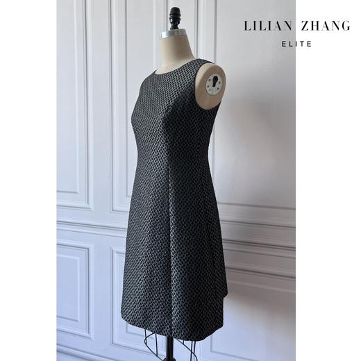 ELITE 暗纹提花马甲连衣裙 - 复古时尚轻奢无袖通勤中裙  2201085 商品图2