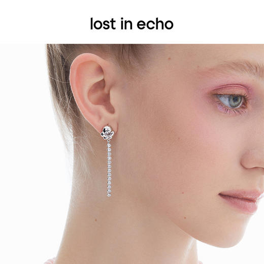 lost in echo2023秋冬新品Yetti玩气球植绒AB不对称珍珠流苏耳环 商品图4