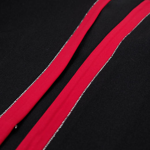 RE8A3斯尔丽春上新撞色修身圆领烫钻两件套外套+连衣裙 商品图5