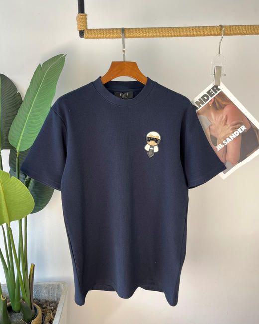 FD 24春季新款 老佛爷图案 华夫格宽松圆领短袖T恤 男女同款 Z-11256 商品图6