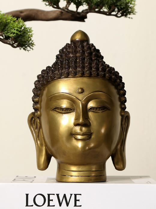 铜佛头装饰摆件家居摆件限时抢购热销推荐 商品图3