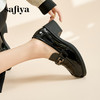 Safiya/索菲娅2024春季英伦风粗跟石头纹软底舒适漆皮乐福鞋 SF41112159/SF43112159 商品缩略图3