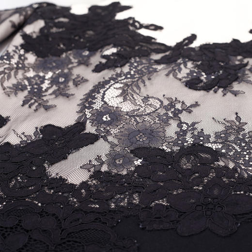 NA824斯尔丽春季新款时尚拼色贴花圆领收腰显瘦长袖连衣裙 商品图5