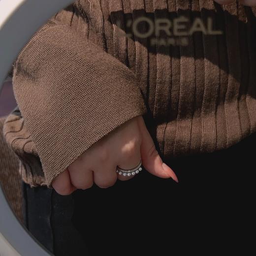 甄珠贝 双层排戒 ji品淡水mini珠 3-3.5mm 纯银精工 开口可调节戒圈 商品图4