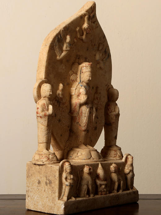 汉白玉石雕佛像摆件复古饰品雕刻禅意茶室装饰摆设古典家居 商品图1