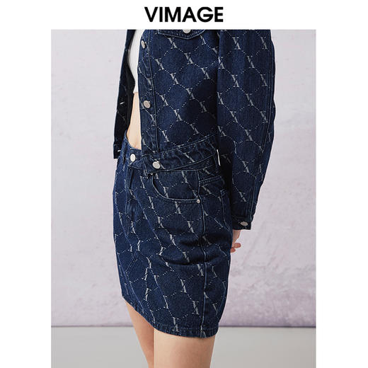 VIMAGE纬漫纪春季新款高腰时尚包臀短裙半身裙V2106735 商品图3