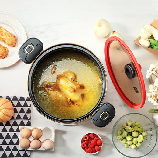 美国康宁（WORLD KITCHEN） 珐琅微压汤锅7.2升 【联想员工春节2024】 商品图3