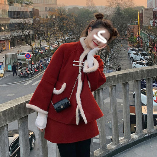 裁缝学苑AX156秋冬小香风套装纸样女装羊毛呢外套半身裙两件套样板 商品图3