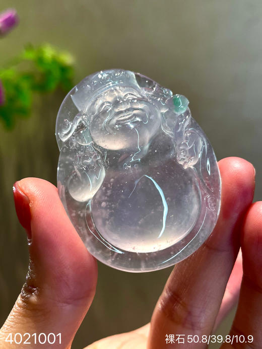 玻璃种木那文财神素件【4021001】具体价格微信咨询 商品图2