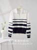 【专属特价】熙世界拉链翻领条纹针织衫女2025秋款显瘦时尚洋气减龄开衫外套 商品缩略图2