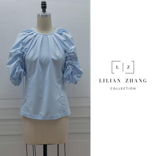 定制—多元风貌—“文艺气质圆领”系带衬衫--多巴胺风格 2202011 商品图0