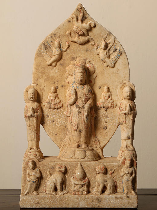 汉白玉石雕佛像摆件复古饰品雕刻禅意茶室装饰摆设古典家居 商品图4