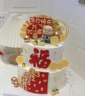 黑巢-身体健康祝寿顶呱呱生日蛋糕生日蛋糕
