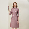 NA827斯尔丽春季新款旗袍领定位提花小A裙含桑蚕丝收腰连衣裙 商品缩略图0