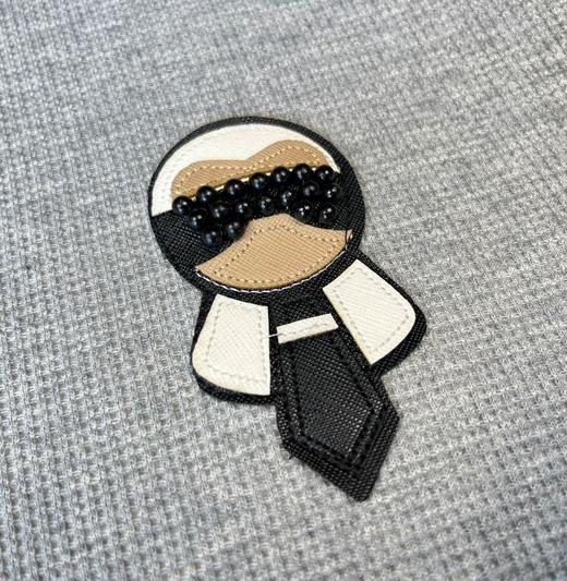 FD 24春季新款 老佛爷图案 华夫格宽松圆领短袖T恤 男女同款 Z-11256 商品图10