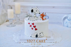 1027CAKE | 史努比主题蛋糕 手绘翻糖