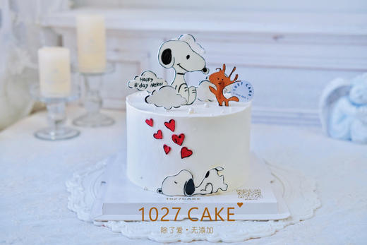 1027CAKE | 史努比主题蛋糕 手绘翻糖 商品图0