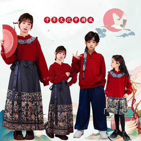 【E】过年氛围，东方神韵~红色新国风毛衣马面裙拜年服