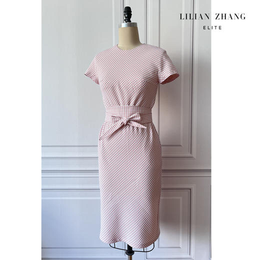 法式经典礼服—复古赫本风优雅圆领气质系带连袖连衣裙  2201072 商品图1