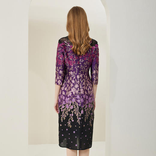 NA830斯尔丽春季新款奢华定位提花宴会礼服裙连衣裙收腰显瘦 商品图1