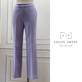 轻职场—街潮艺术风中高腰筒裤显瘦通勤时尚休闲直筒长裤 2204007