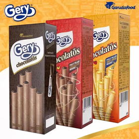 印尼Gery芝莉巧克力味/奶酪味/夹心卷饼干140g 脆薄威化外层口感细腻 054957/054956